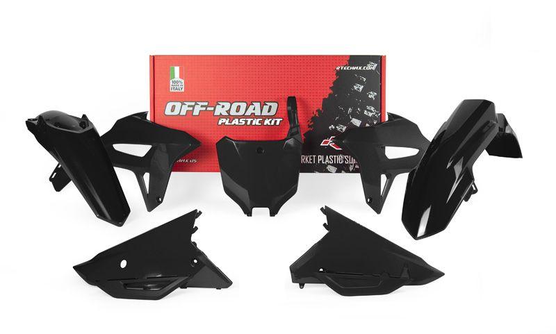 PLASTIC KIT/6 CRF450R 2021-24, RTECH R-KITCRF-NR0-521 BLACK image 1