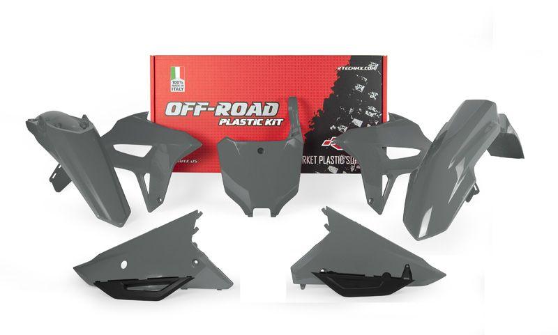 PLASTIC KIT/6 CRF450R 2021-24, RTECH R-KITCRF-GR0-521 QUANTUM GREY image 1