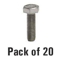 PK/20 M6x20 SS HEX BOLT, STAINLESS STEEL HEXAGON thumbnail 2