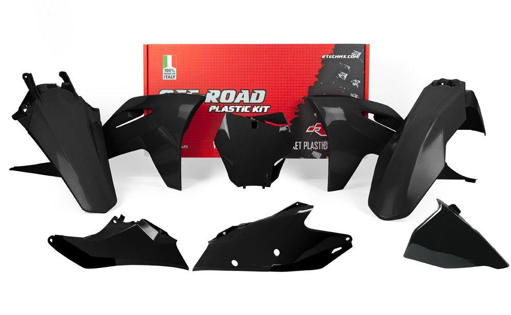 PLASTIC KIT/6 2021-23 MC/MCF/EX/EXF BLACK, RTECH R-KITGAS-NR0-599, GASGAS image 1