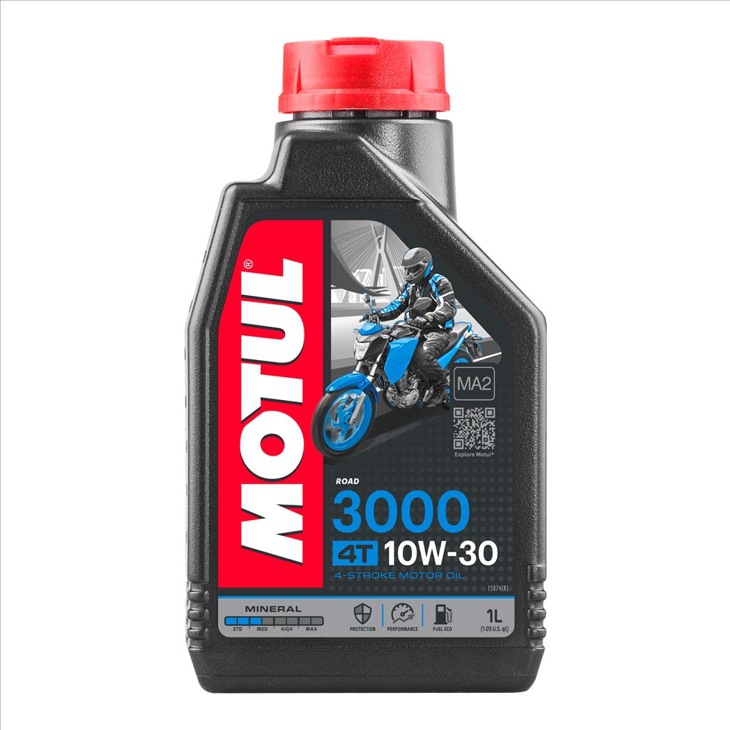 3000 10W30 4T 1 Litre, MOTUL 450271, BOX=12, Motorcycle, MINERAL image 1