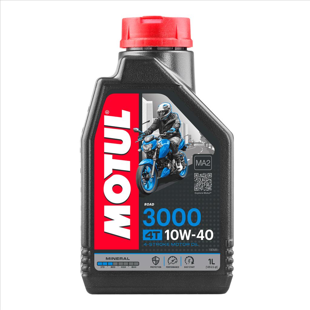 3000 10W40 4T 1 Litre, MOTUL 450040, BOX=12, Motorcycle, MINERAL image 1