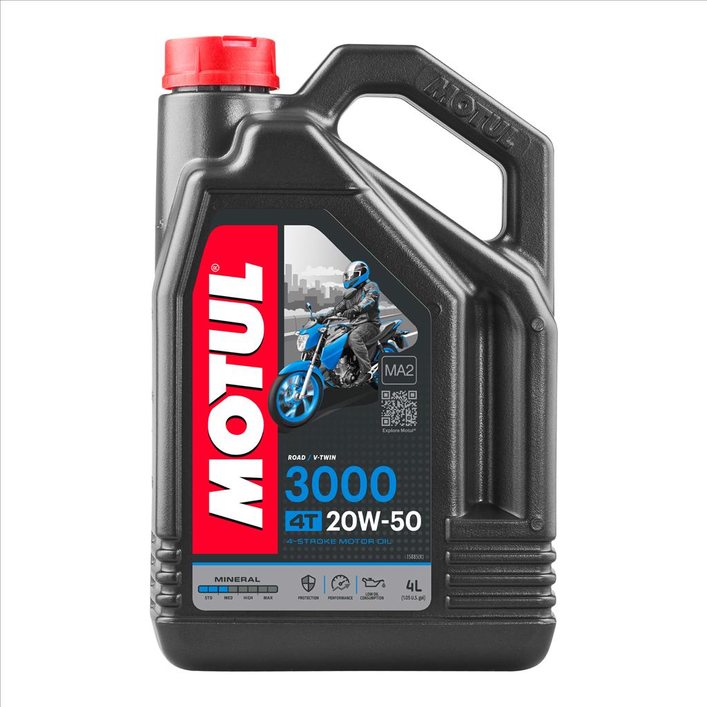 3000 20W50 4T 4 Litre, MOTUL 450039, BOX=4, Motorcycle, MINERAL image 1
