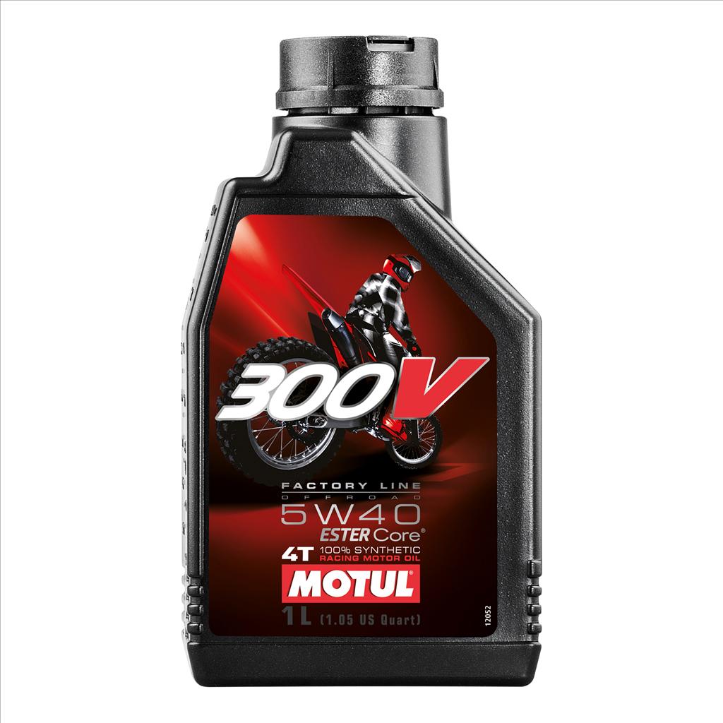 300V FL OFF ROAD 5W40 1 Litre, MOTUL 450042, BOX=12, Motorcycle, 100% SYNTHETIC image 1