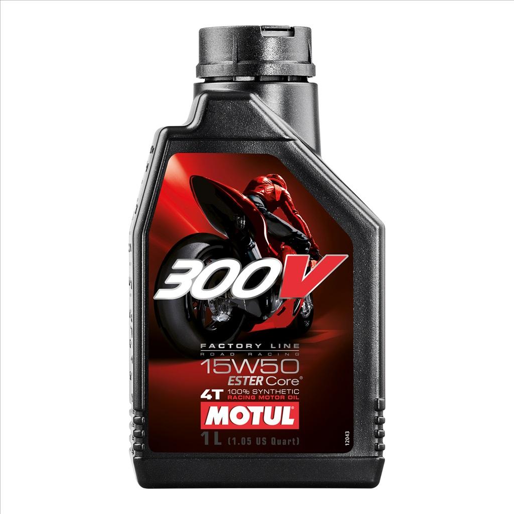300V FL ROAD RACING 15W50 1 Litre, MOTUL 450010, BOX=12, Motorcycle, 100% SYNTHETIC image 1