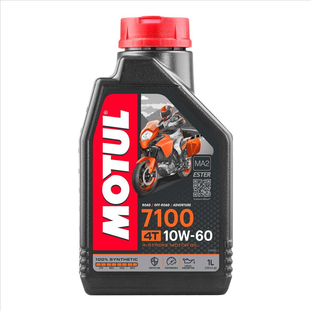 7100 10W60 4T 1 Litre, MOTUL 450020, BOX=12, Motorcycle, 100% SYNTHETIC image 1
