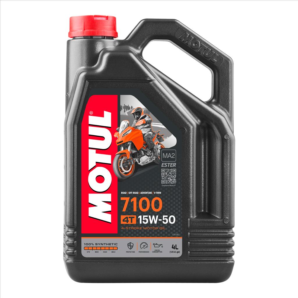 7100 15W50 4T 4 Litre, MOTUL 450023, BOX=4, Motorcycle, 100% SYNTHETIC image 1