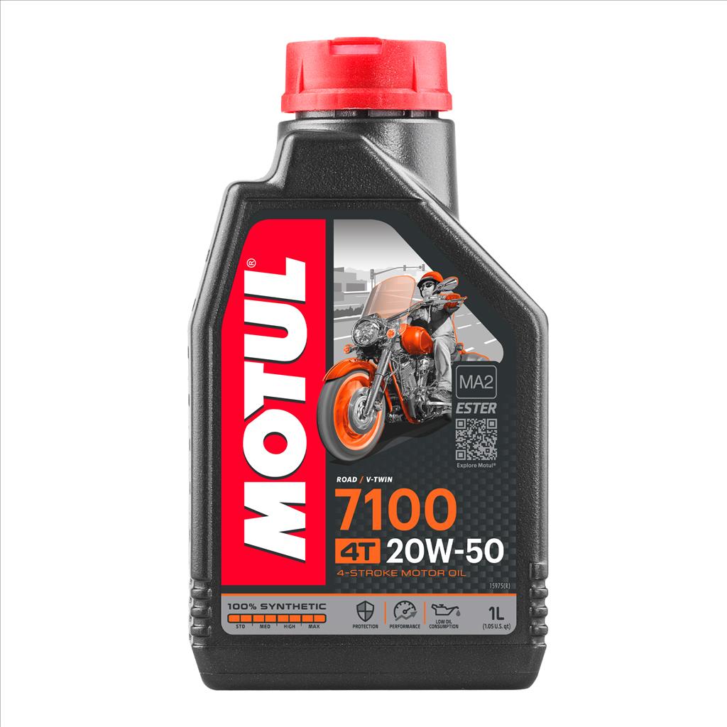 7100 20W50 4T 1 Litre, MOTUL 450024, BOX=12, Motorcycle, 100% SYNTHETIC image 1