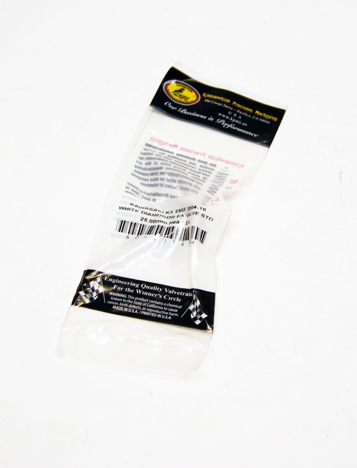 VALVE EXHAUST WHITE DIAMOND KX250F 04-16, 40-40143H, 12005-0002 KXF KX-F thumbnail 2