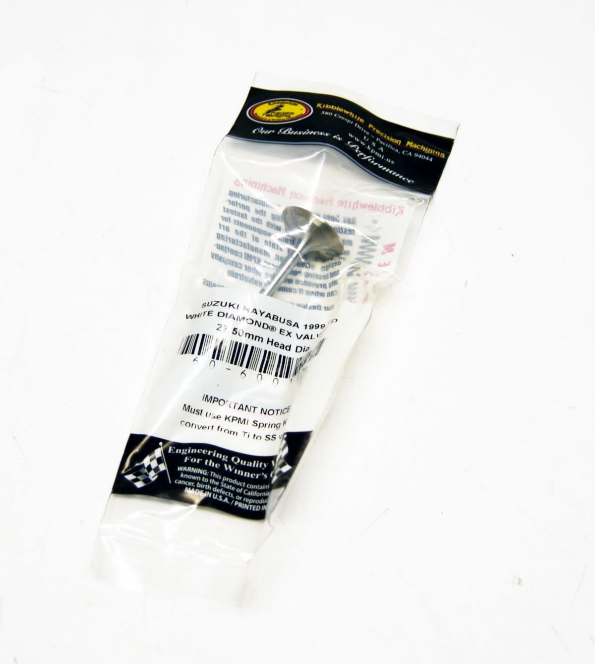VALVE EXHAUST WHITE DIAMOND GSX-R1300 99-19, KIBBLEWHITE 60-60010H HAYABUSA, SUZUKI 12912-24F00 ROAD thumbnail 2