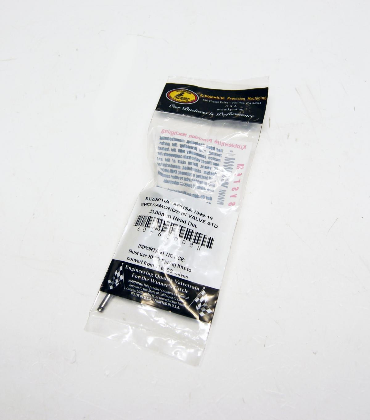 VALVE INTAKE WHITE DIAMOND GSX-R1300 99-19, KIBBLEWHITE 60-60008H HAYABUSA, 12911-24F00 SUZUKI ROAD thumbnail 2