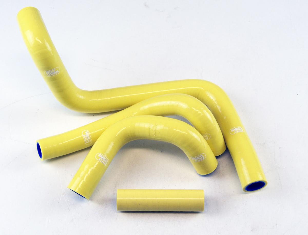 COOLANT HOSE 4 PIECE KIT YELLOW 19-26 SUZUKI 250 RM Z SAMCO SPORT SUZ-71-YE image 1