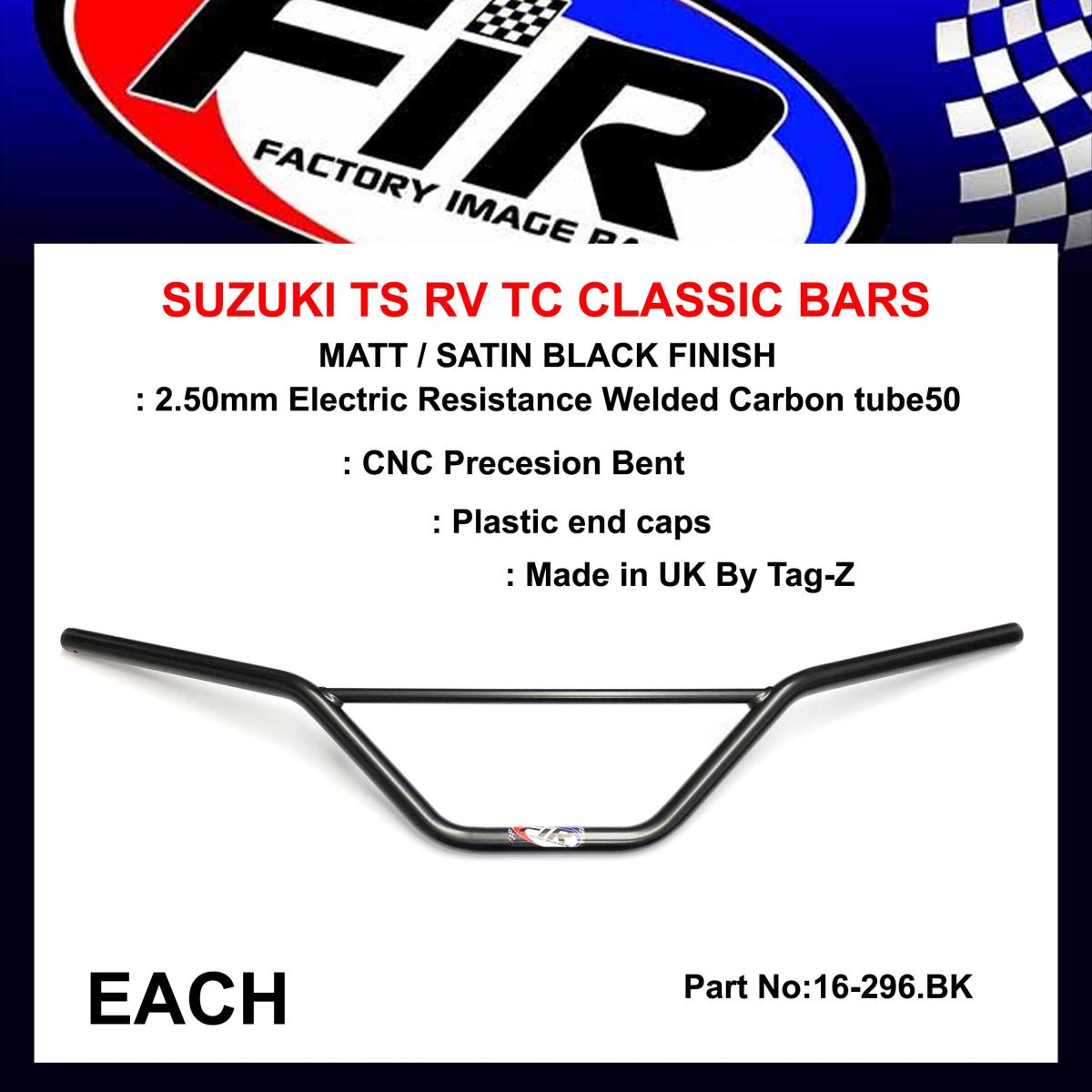 TS RV TC STEEL CLASSIC HANDLEBARS, / BLACK MATT FINISH, 56110-28000 56110-32201 56110-27700 image 1