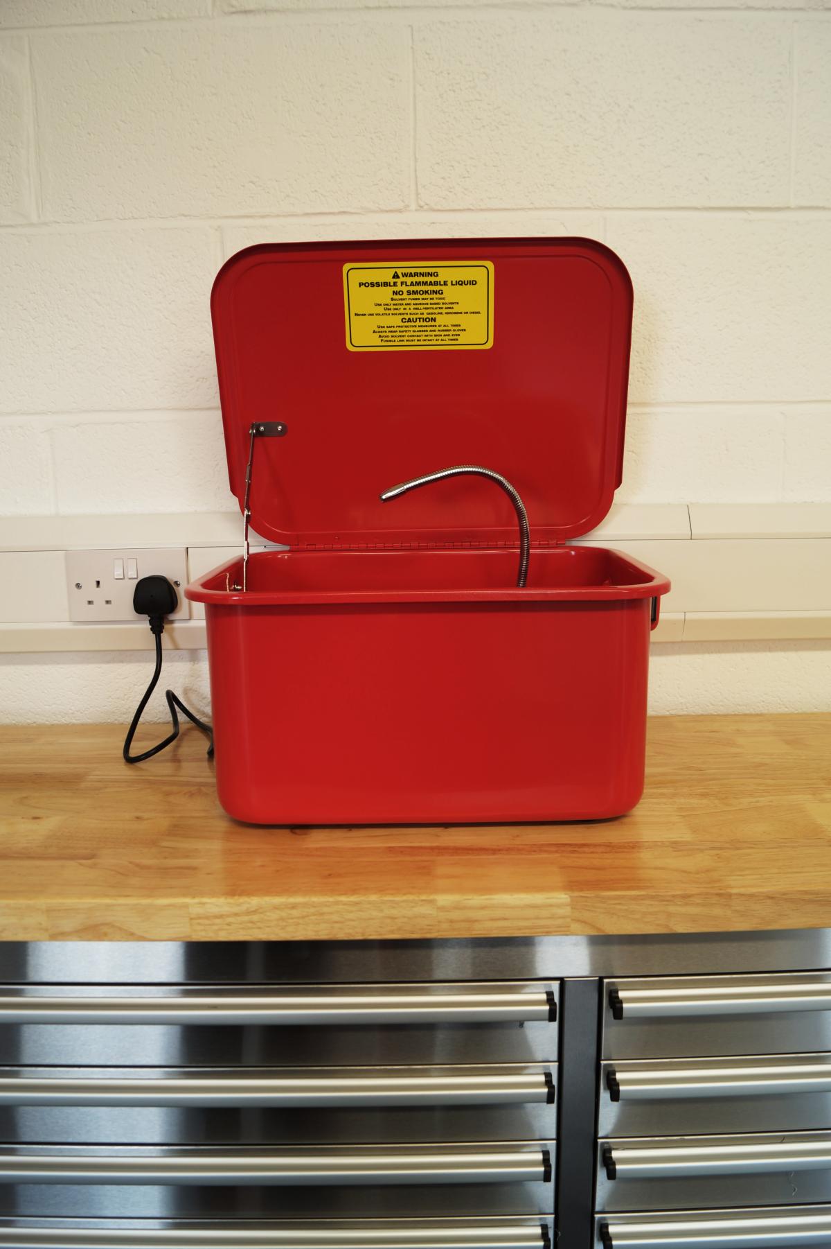 PARTS WASHER / BENCH 3.5GL, 3.5 GALLON / ENGINE CLEANER WASHER, RED thumbnail 2