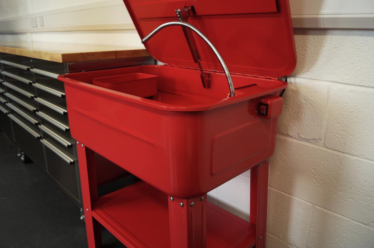 PARTS WASHER / BENCH 20GL, 20 GALLON / ENGINE CLEANER WASHER, RED thumbnail 2
