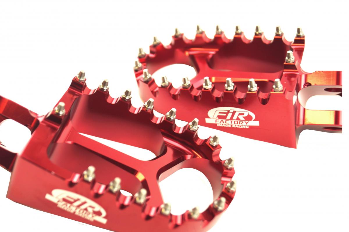 FOOT PEGS RED HONDA CR CRF, FIR ASF-01, CNC ALLOY thumbnail 2