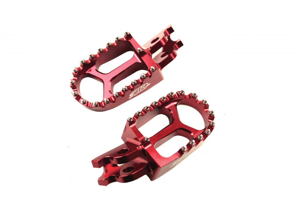 FOOT PEGS RED HONDA CR CRF, FIR ASF-01, CNC ALLOY thumbnail 3
