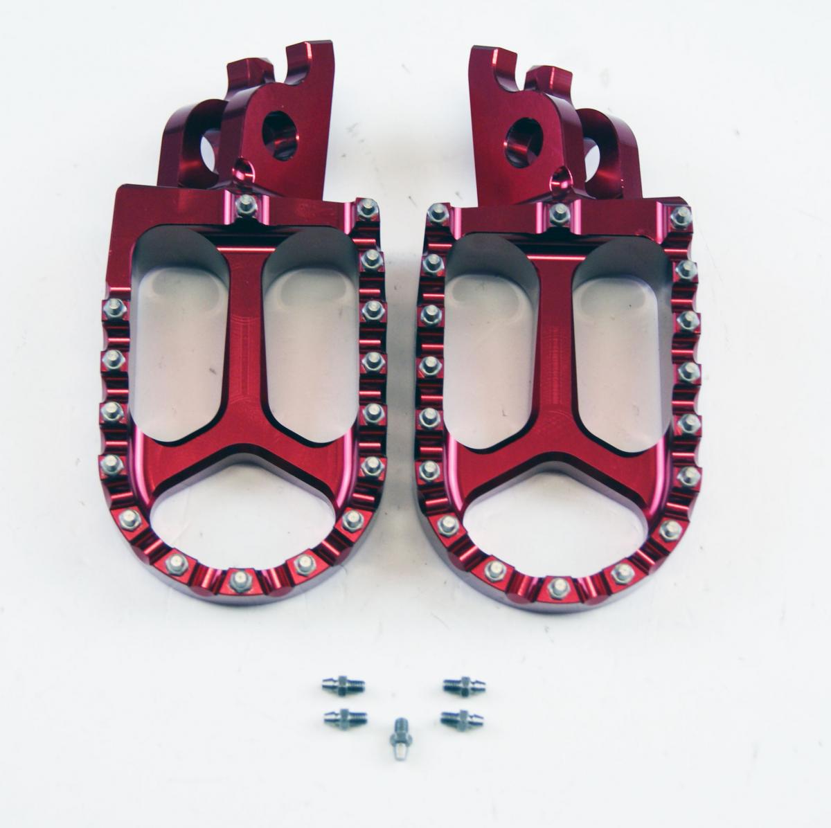 FOOT PEGS RED HONDA CR CRF, FIR ASF-01, CNC ALLOY thumbnail 4
