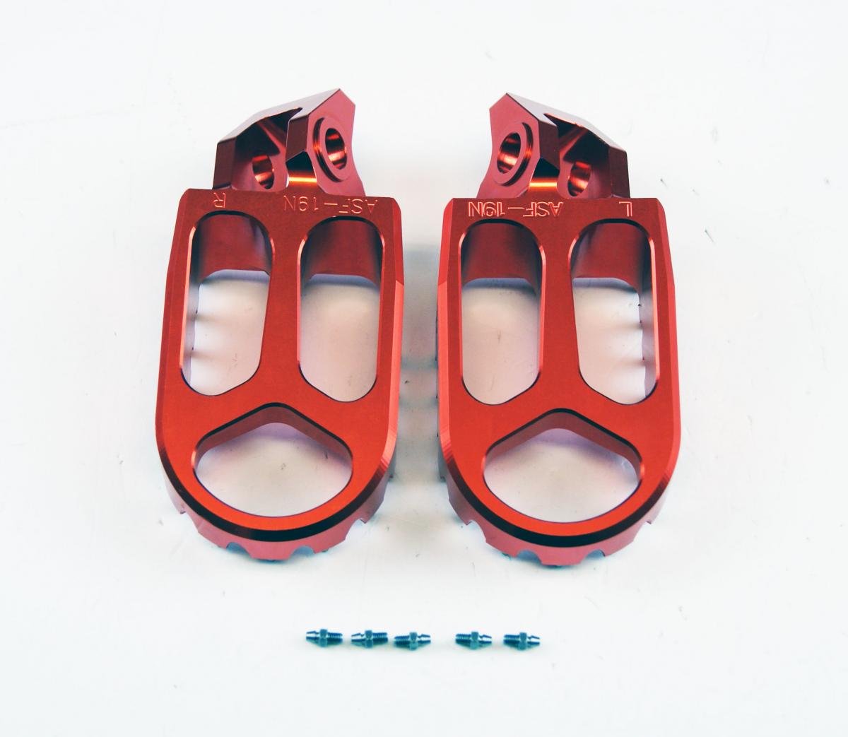 FOOT PEGS ORANGE GASGAS/HUSQVARNA/KTM, FIR ASF-19, CNC ALLOY thumbnail 2