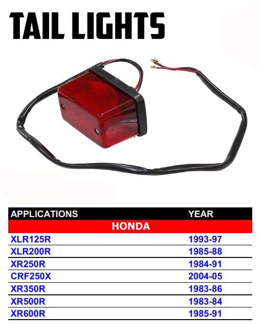 TAIL LIGHT ASSY. HONDA STYLE MX-01550, 33701-KF0-652 thumbnail 2