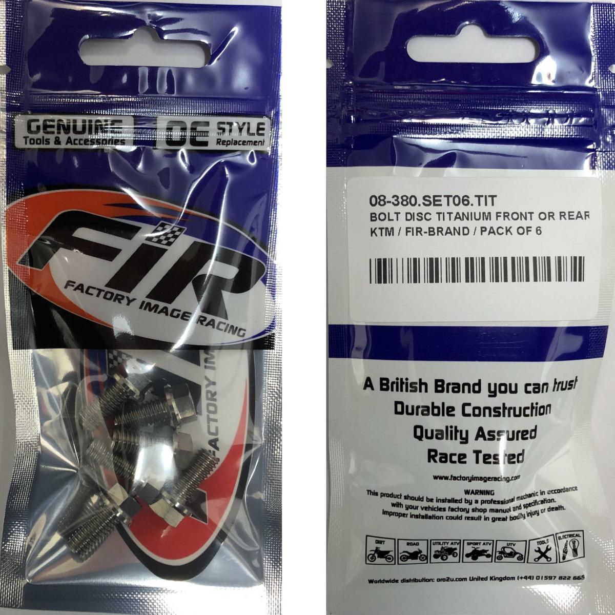 BOLT DISC TITANIUM FRONT OR REAR, KTM / / PACK OF 6, KTM OEM REF:59009062013 2001>2020 thumbnail 2
