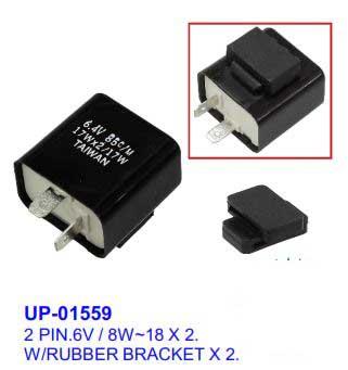 FLASHER RELAY UNIT 2 PIN.6V / 17W X 2. UP-01559 thumbnail 3