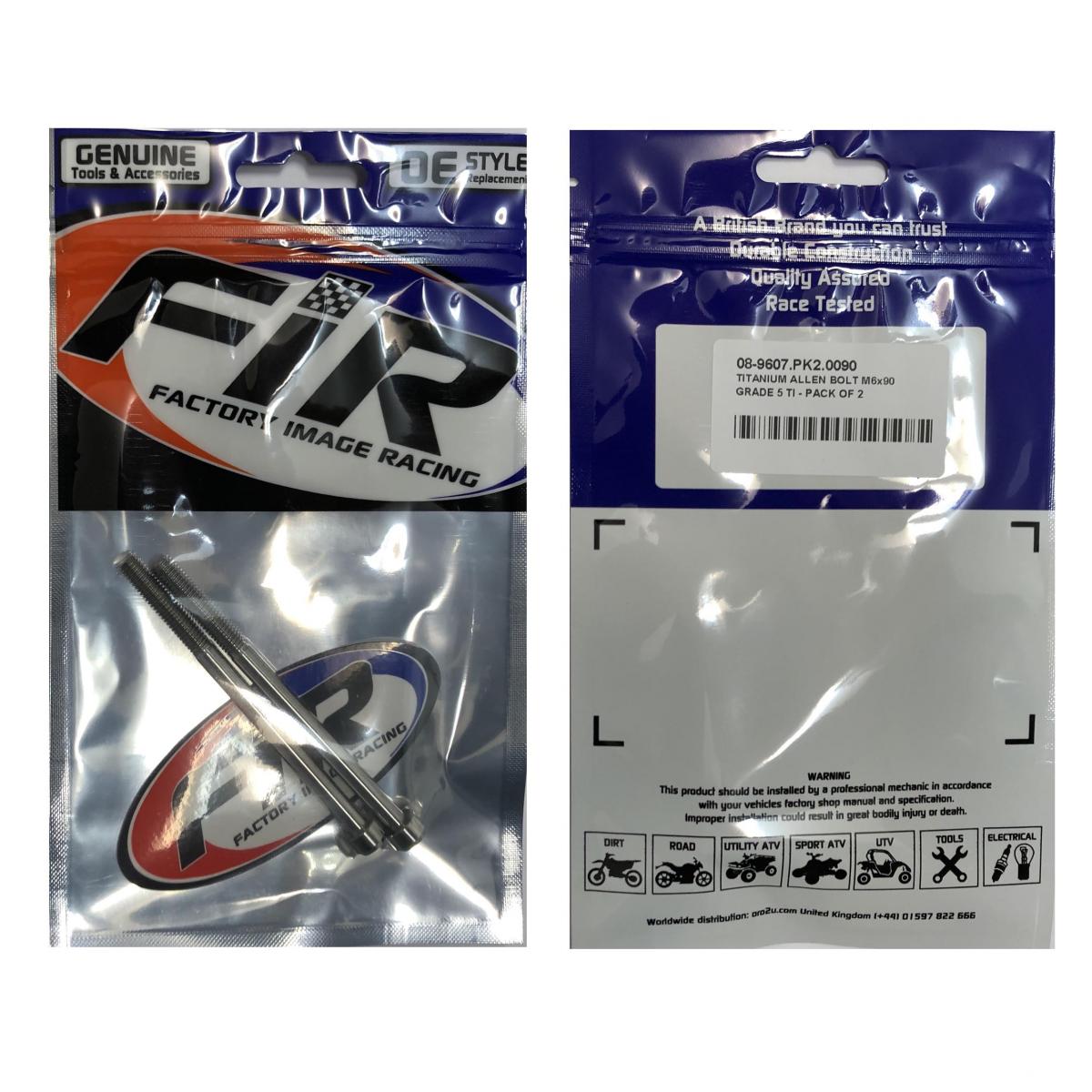 TITANIUM ALLEN BOLT M6x90, GRADE 5 TI - PACK OF 2 thumbnail 2