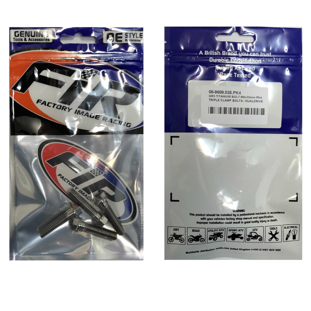 GR5 TITANIUM BOLT M8x35mm PK4, TRIPLE CLAMP BOLTS / DUALDRIVE, / KTM RE: 25080406 thumbnail 3