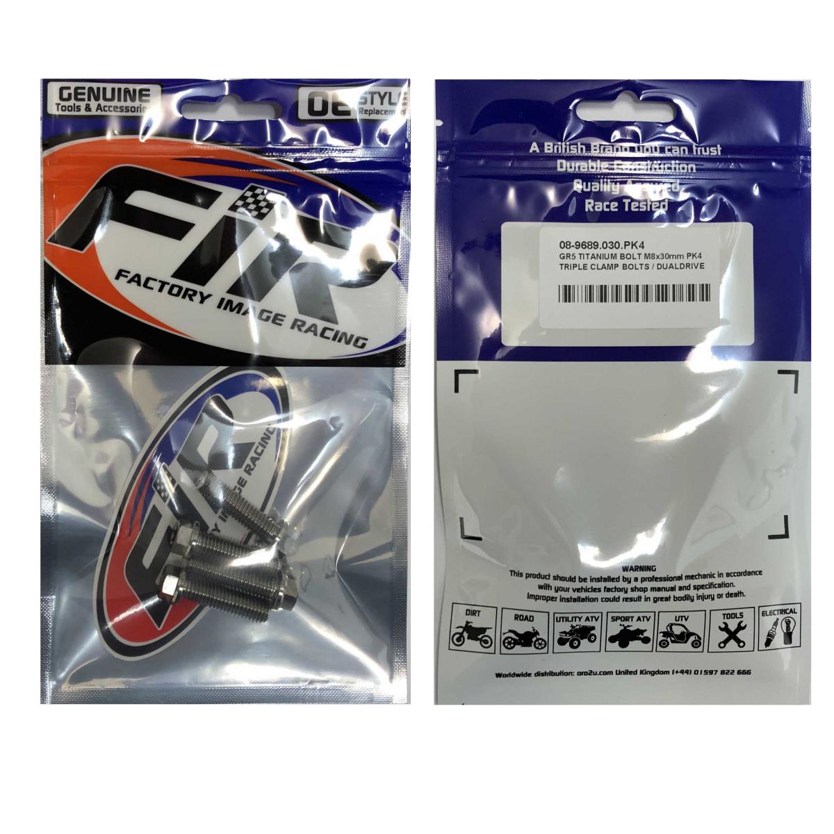GR5 TITANIUM BOLT M8x30mm PK4, TRIPLE CLAMP BOLTS / DUALDRIVE, / KTM RE: 25080406 thumbnail 2