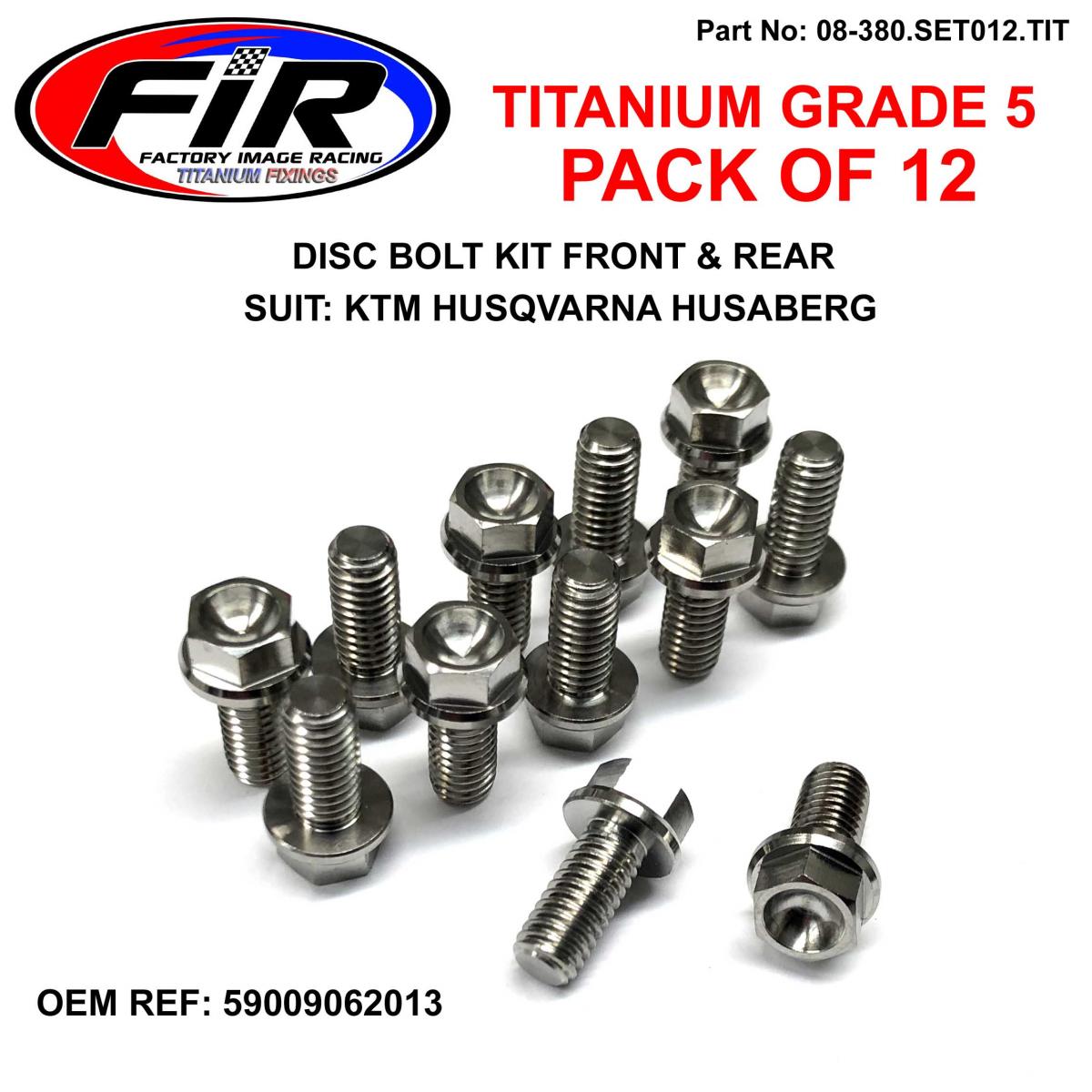 BOLT DISC TITANIUM FRONT & REAR, / PACK OF 12, KTM OEM REF:59009062013 2001>2020 thumbnail 2