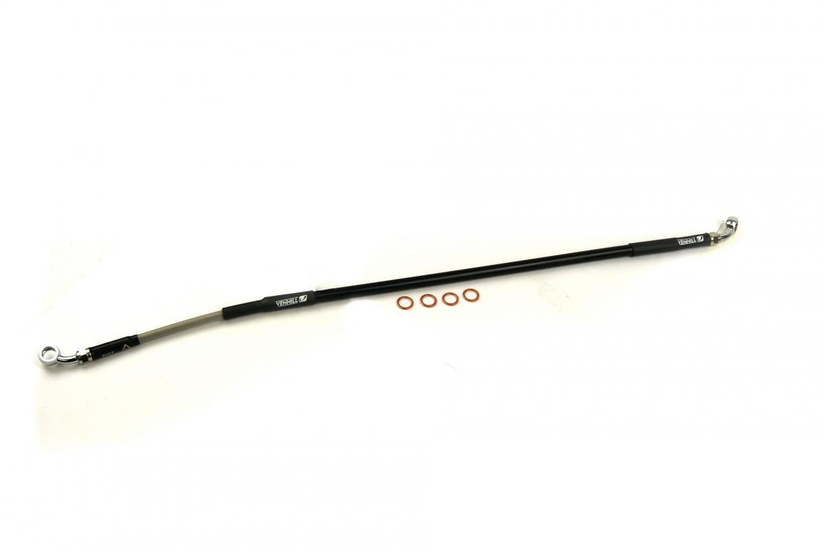 HOSE REAR BRAKE SILVER / BLK, VENHILL H02-2-043/P-CL, 43310-MKE-A71