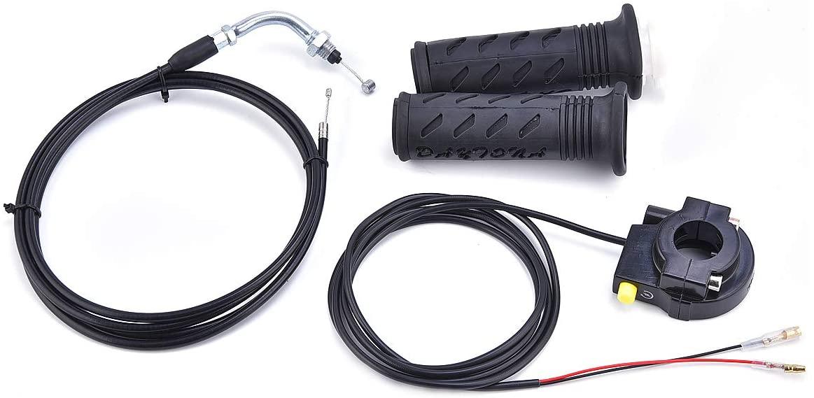 THROTTLE TWISTGRIP ASSY GRIPS + CABLE. image 1