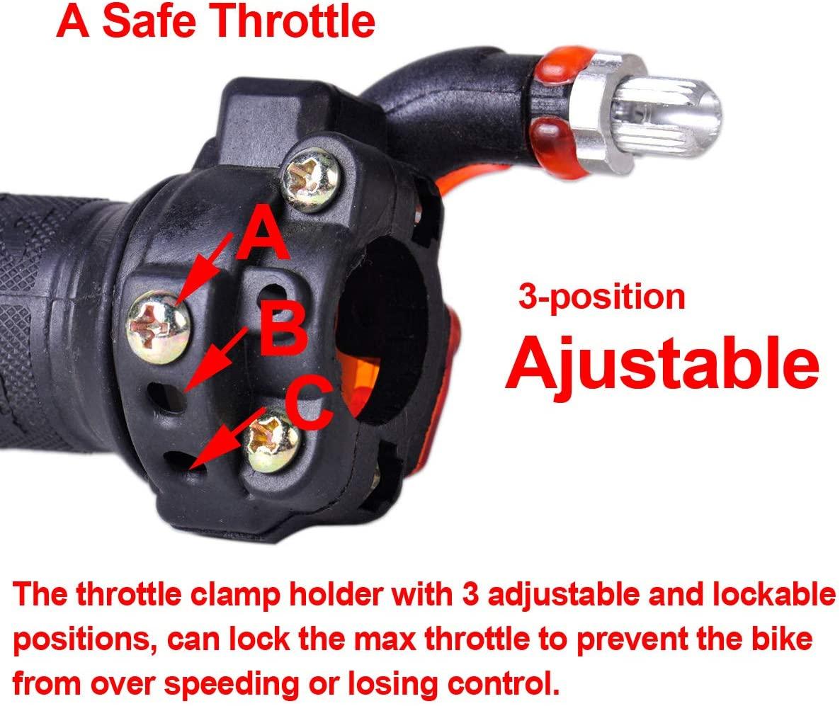 THROTTLE MINI GRIP SET + CABLE, Handle Grip Throttle Clamp 49cc Pocket Bike Mini Moto Quads Twist Throttle Accelerator Grip thumbnail 2