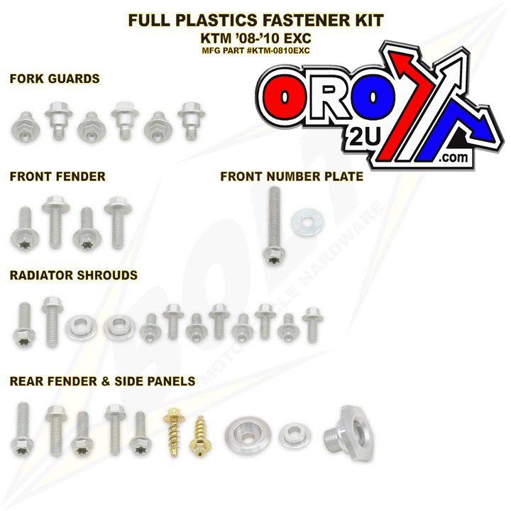 PLASTIC BOLT KIT KTM EXC 04-07, BOLT HARDWARE KTM-0810EXC thumbnail 3