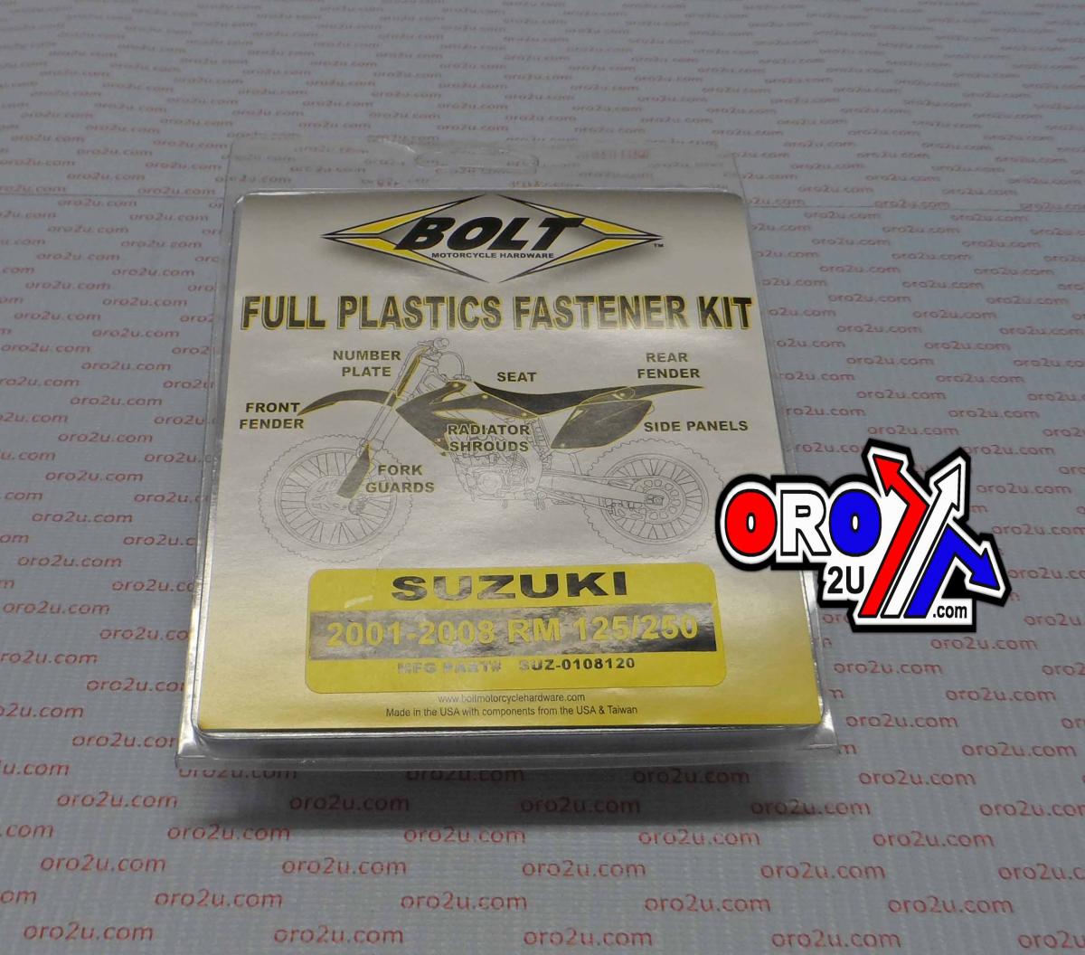 PLASTIC BOLT KIT RM125/250, BOLT HARDWARE SUZ-0108120 thumbnail 2