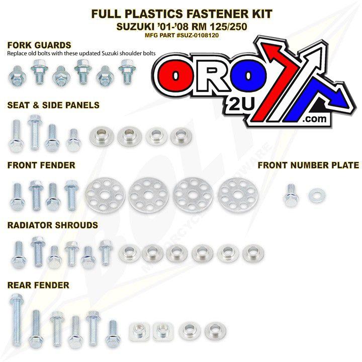 PLASTIC BOLT KIT RM125/250, BOLT HARDWARE SUZ-0108120 thumbnail 3