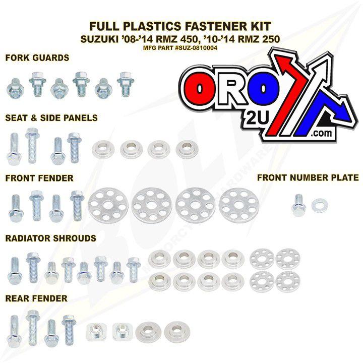 PLASTIC BOLT KIT RMZ250/450, BOLT HARDWARE SUZ-0810004 thumbnail 2