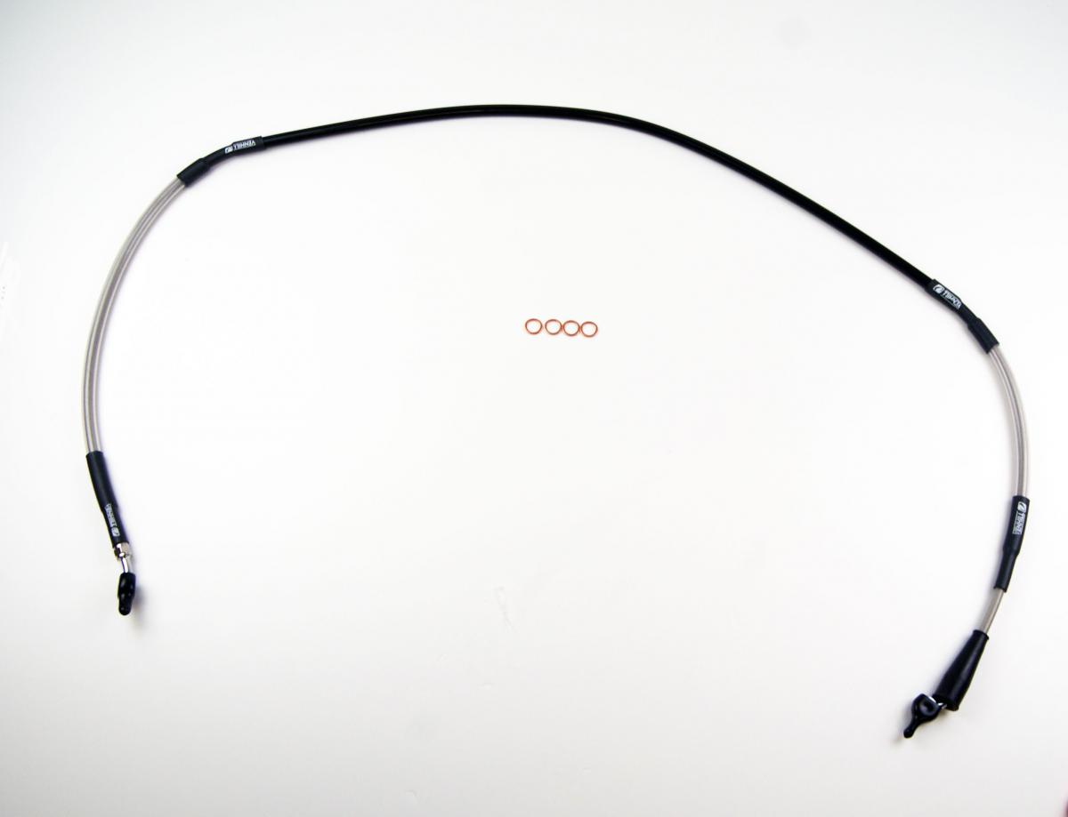 HOSE FRONT BRAKE SILVER / BLK, VENHILL S01-1-042/P-CL, 59480-02J00 image 1
