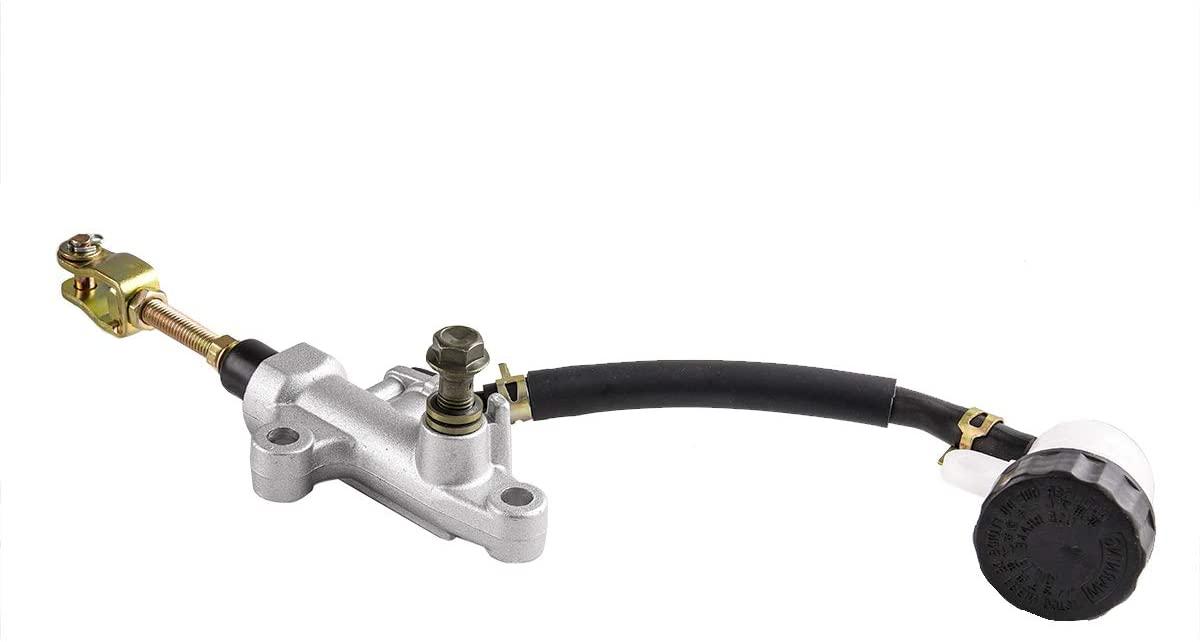 MASTER CYLINDER REAR YAMAHA 1987-2013 YFM 350 X RAPTOR BANSHEE WARRIOR 5FK-2583V-00-00 With 90* Reservoir thumbnail 3