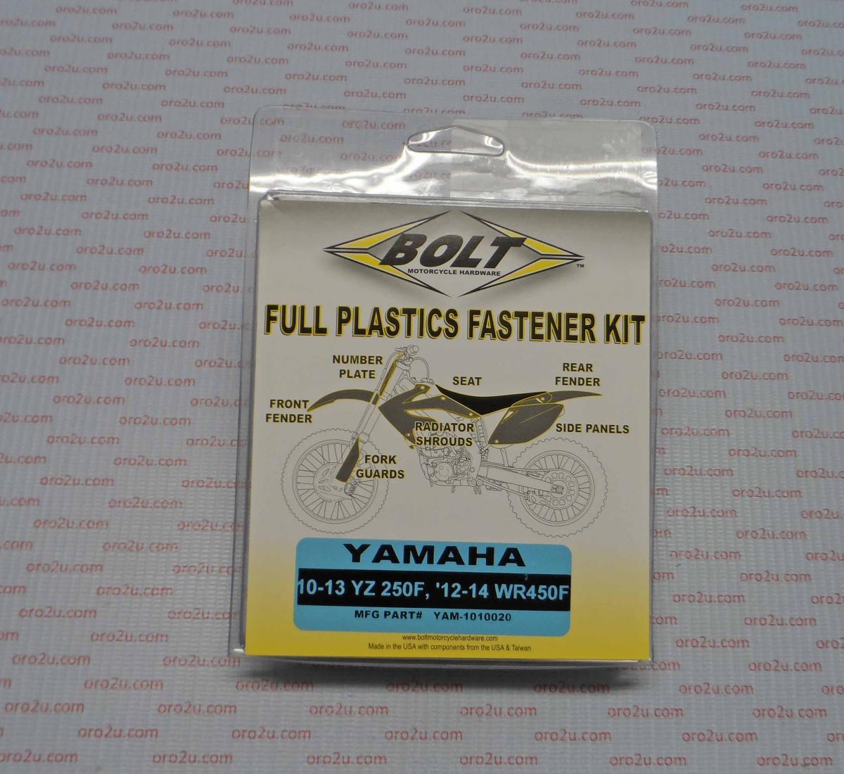 PLASTIC BOLT KIT YZF250 10-13, BOLT HARDWARE YAM-1010020 thumbnail 2