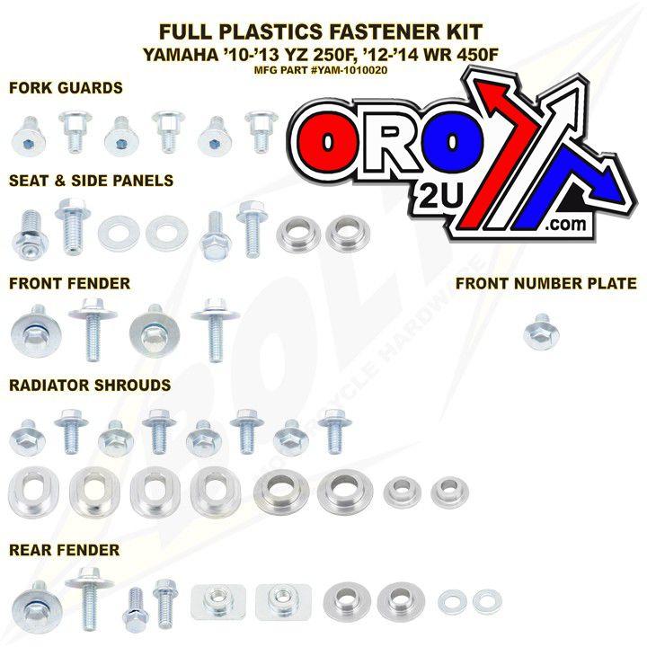 PLASTIC BOLT KIT YZF250 10-13, BOLT HARDWARE YAM-1010020 thumbnail 3