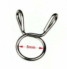 HOSE CLAMP / CLIP ID: 5mm PACK 50, OD PIPE DIA RANGE 5.1MM - 6MM thumbnail 2