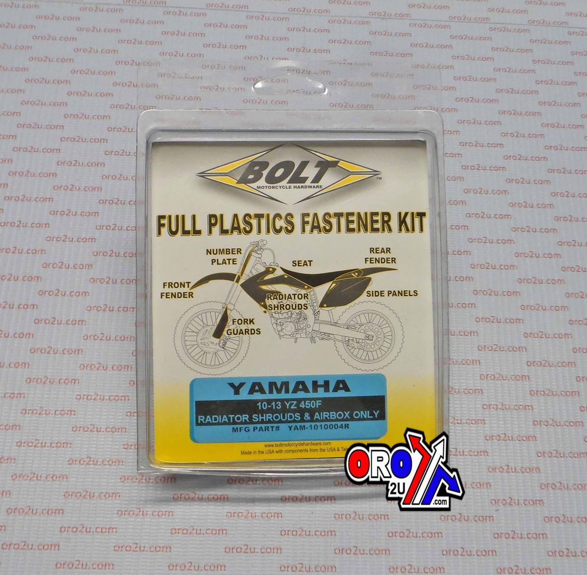 PLASTIC BOLT KIT YZF450 10-13, BOLT HARDWARE YAM-1010004R thumbnail 2