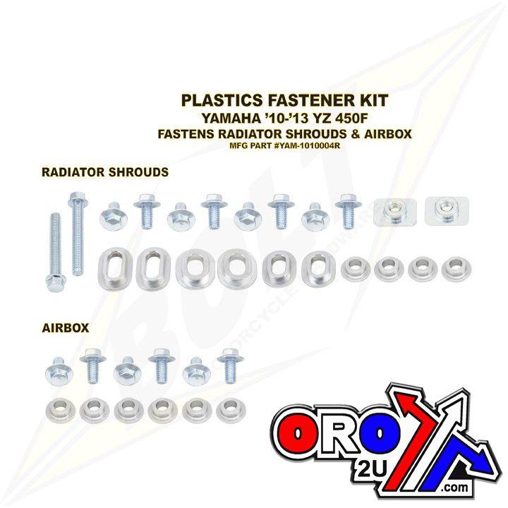 PLASTIC BOLT KIT YZF450 10-13, BOLT HARDWARE YAM-1010004R thumbnail 3