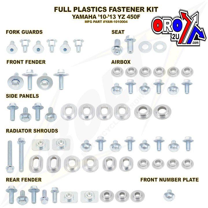 PLASTIC BOLT KIT YZF450 10-13, BOLT HARDWARE YAM-1010004 thumbnail 3