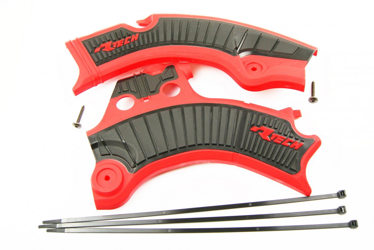 GRIPPY FRAME GUARD HONDA CRF450R RED/BLACK, R-TECH R-PRTCRFRSNR1 thumbnail 2
