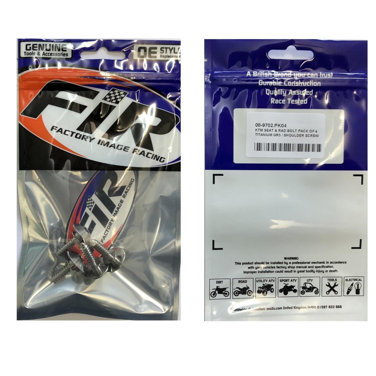 KTM SEAT & RAD BOLT PACK OF 4, TITANIUM GR5 / SHOULDER SCREW, KTM OEM REF:79107011000 thumbnail 3