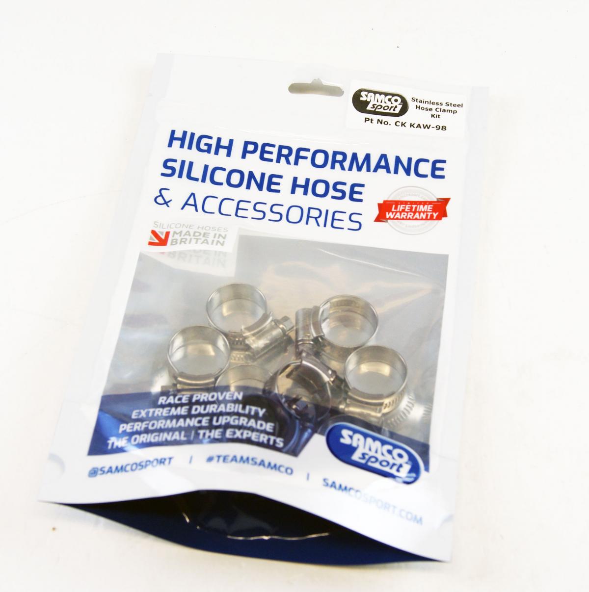 COOLANT HOSE STAINLESS KALE CLAMP KIT 21-24 KAWASAKI 250 SAMCO SPORT CKKAW-98 thumbnail 2