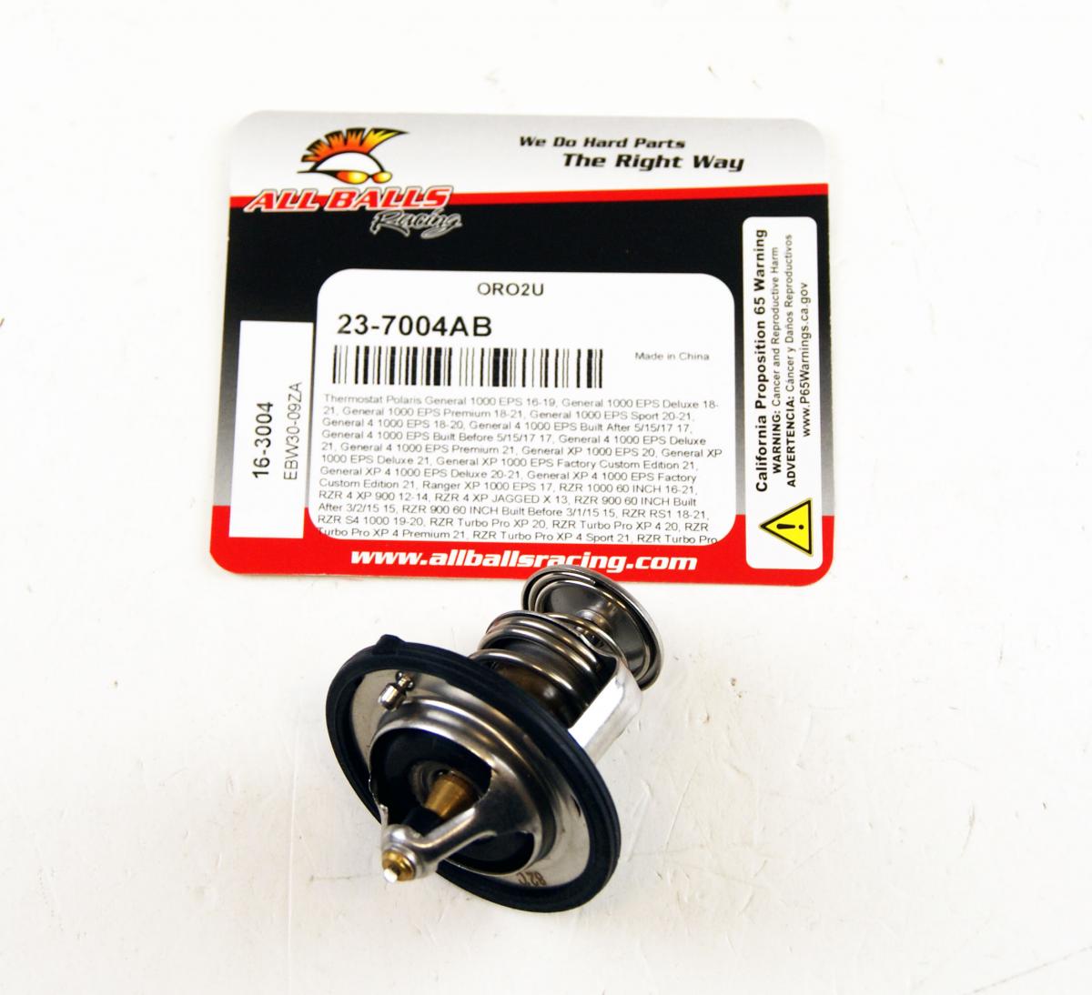 THERMOSTAT 11-20 POLARIS GENERAL RANGER RZR RS1 XP TURBO ALLBALLS 16-3004 7052600