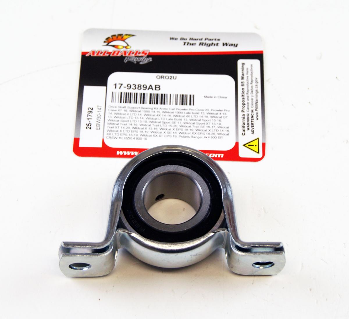 DRIVE SHAFT SUPPORT BEARING KIT, ALLBALLS 25-1792 thumbnail 2